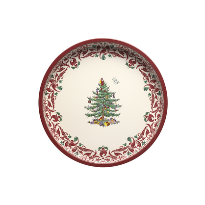 SPODE CHRISTMAS TREE ROUND TIN TRAY