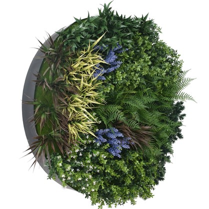 UV Lavender Fields 60cm Green Wall Disc (Black)