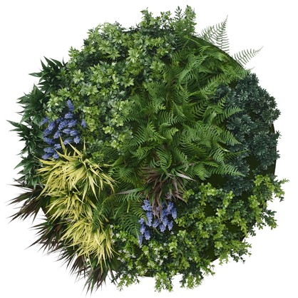 UV Lavender Fields 60cm Green Wall Disc (White)
