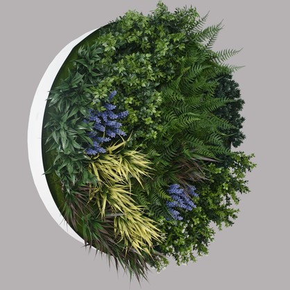 UV Lavender Fields 60cm Green Wall Disc (White)