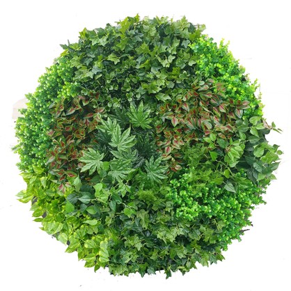 Artificial Green Wall Disk Art 150cm Dense Green Sensation (Onyx Black)