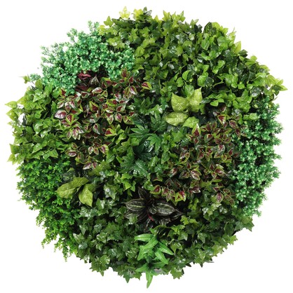 Artificial Green Wall Disk Art 150cm Dense Green Sensation (Fresh White)