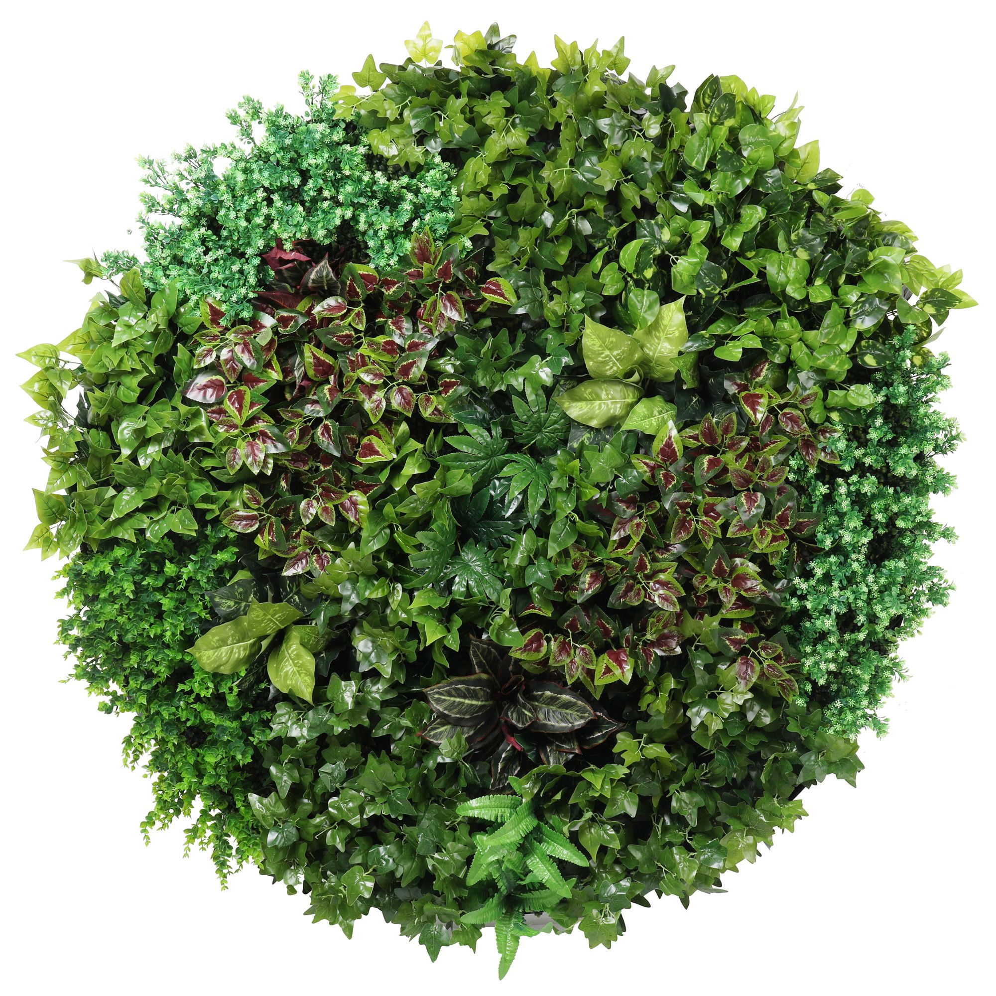 Artificial Green Wall Disk Art 150cm Dense Green Sensation (Fresh White)