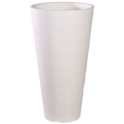 Decorative Large Textured Round White Planter 71cm