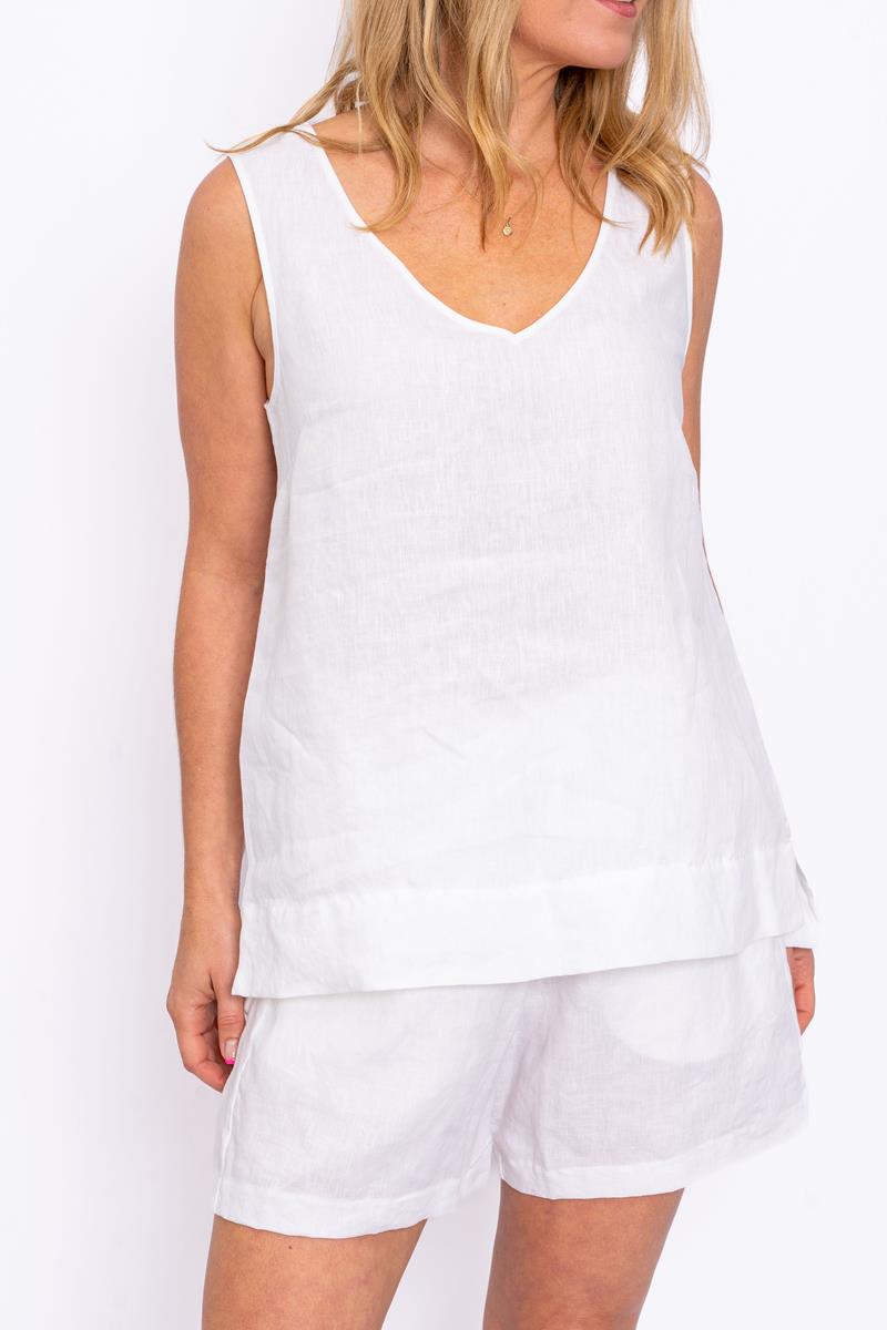 Karri- Esperance White- 0- Sleeveless Top