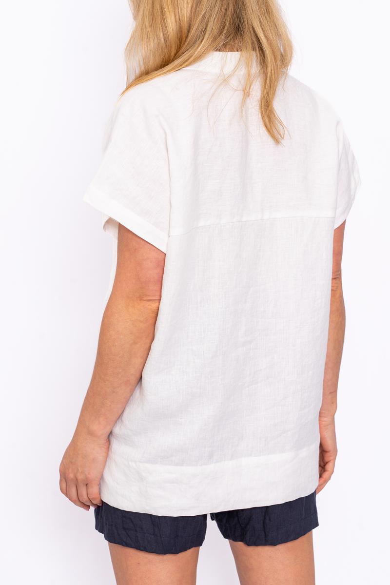 Two By Two Cassia Top - White With Black Trim