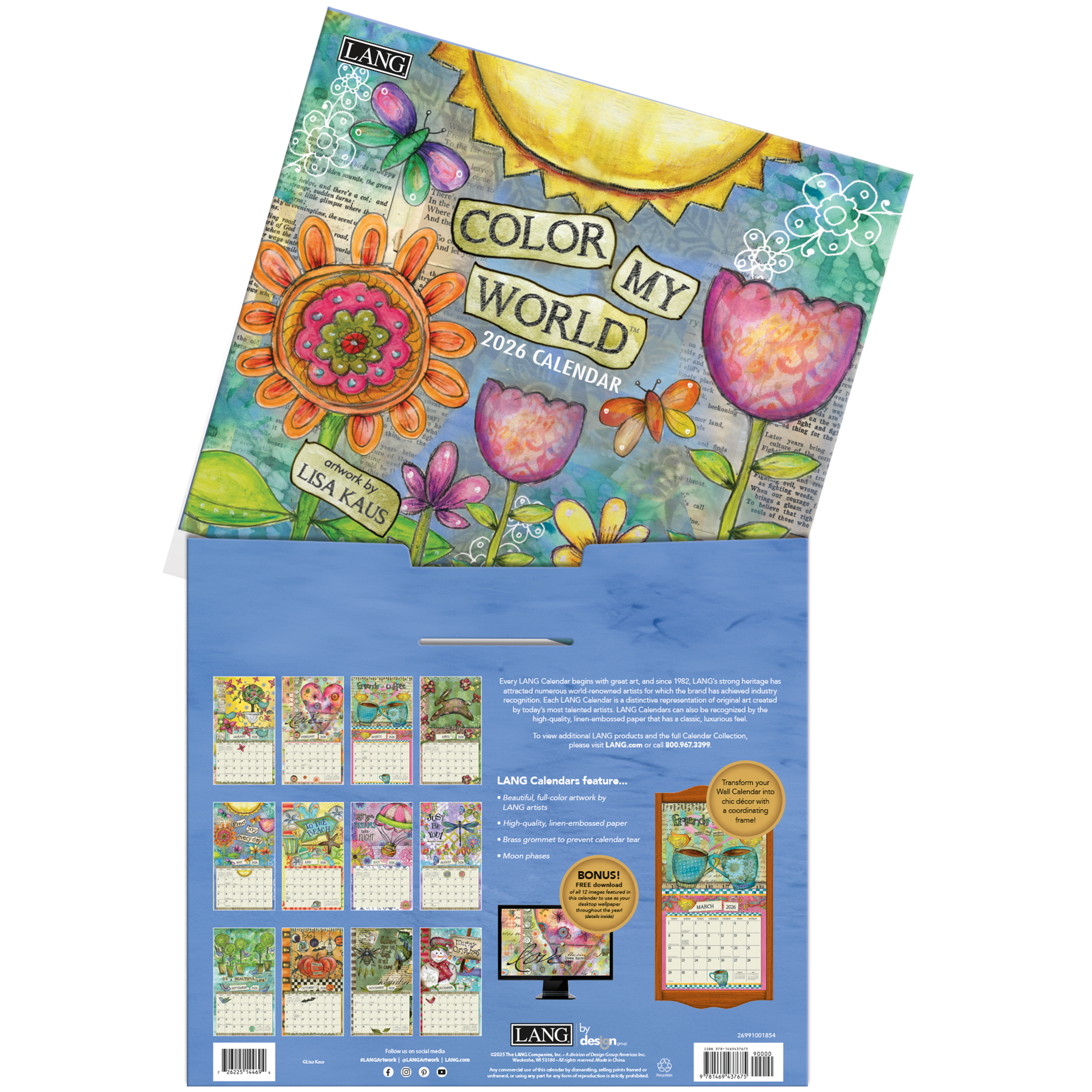 2026 Lang COLOR MY WORLD Calendar