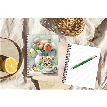 Legacy Medium Notebook - Violets and Pitcher