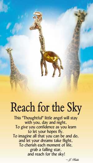 1045 Reach for the Sky Giraffe Angel Pin