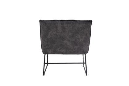 Dark Purple Slipper Accent Chair Lounge Chair Polyester Fabric Sled Base