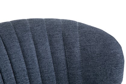 Deep Blue Linen Slipper Accent Chair Lounge Chair Linen Fabric Metal Frame