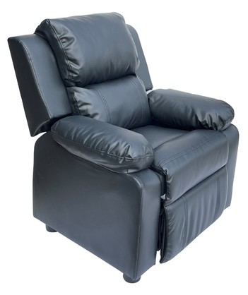 Kids Recliner PU Leather Sofa Children Lounge Chair Couch Armchair Black