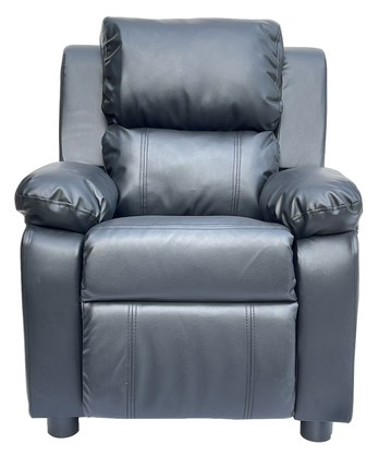 Kids Recliner PU Leather Sofa Children Lounge Chair Couch Armchair Black