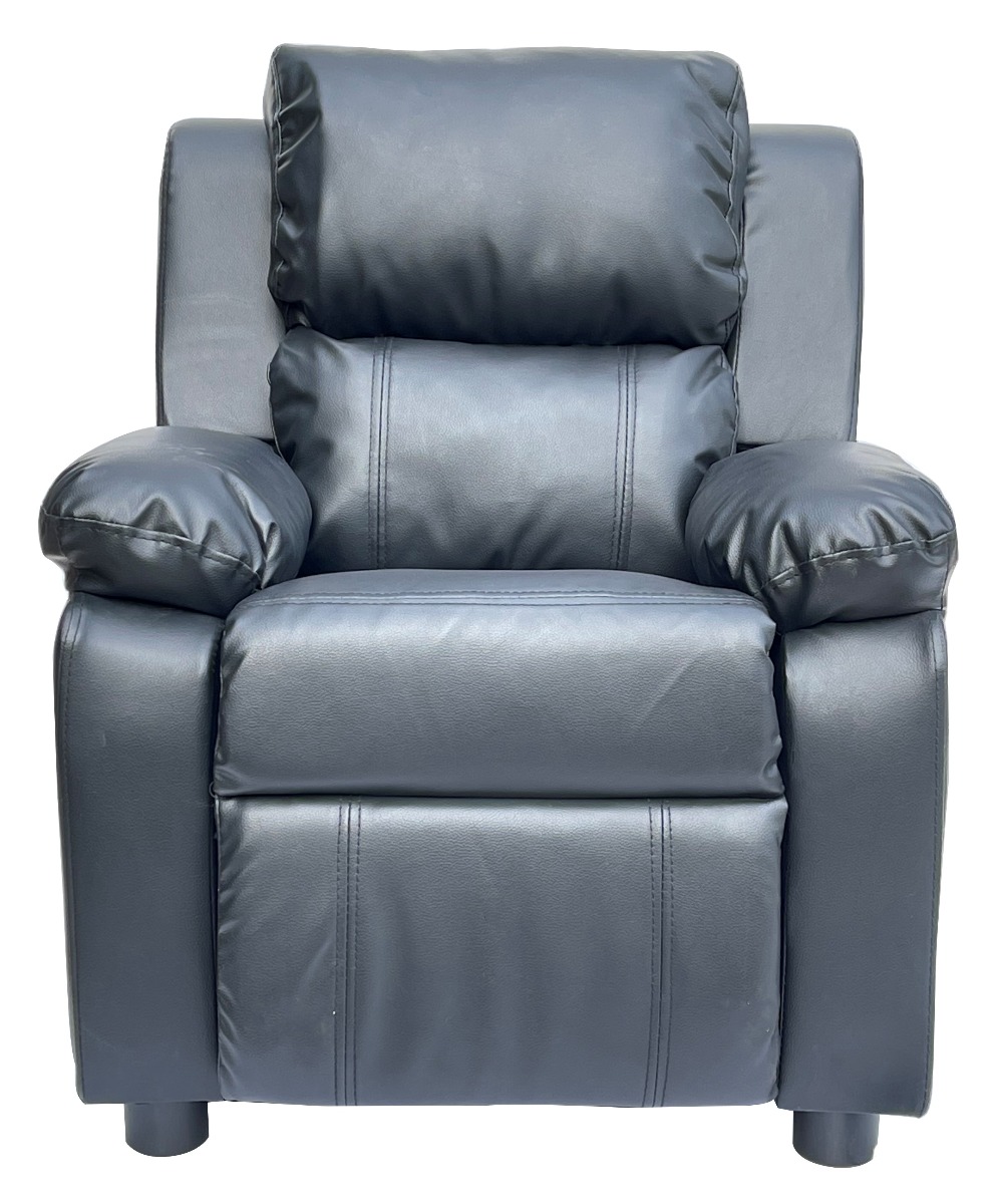 Kids Recliner PU Leather Sofa Children Lounge Chair Couch Armchair Black