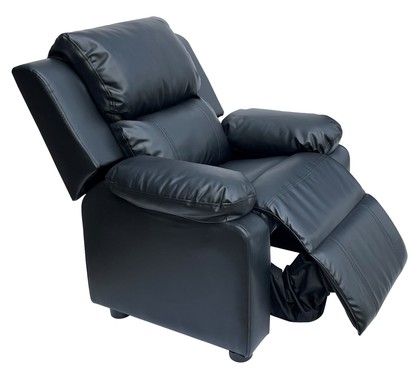 Kids Recliner PU Leather Sofa Children Lounge Chair Couch Armchair Black