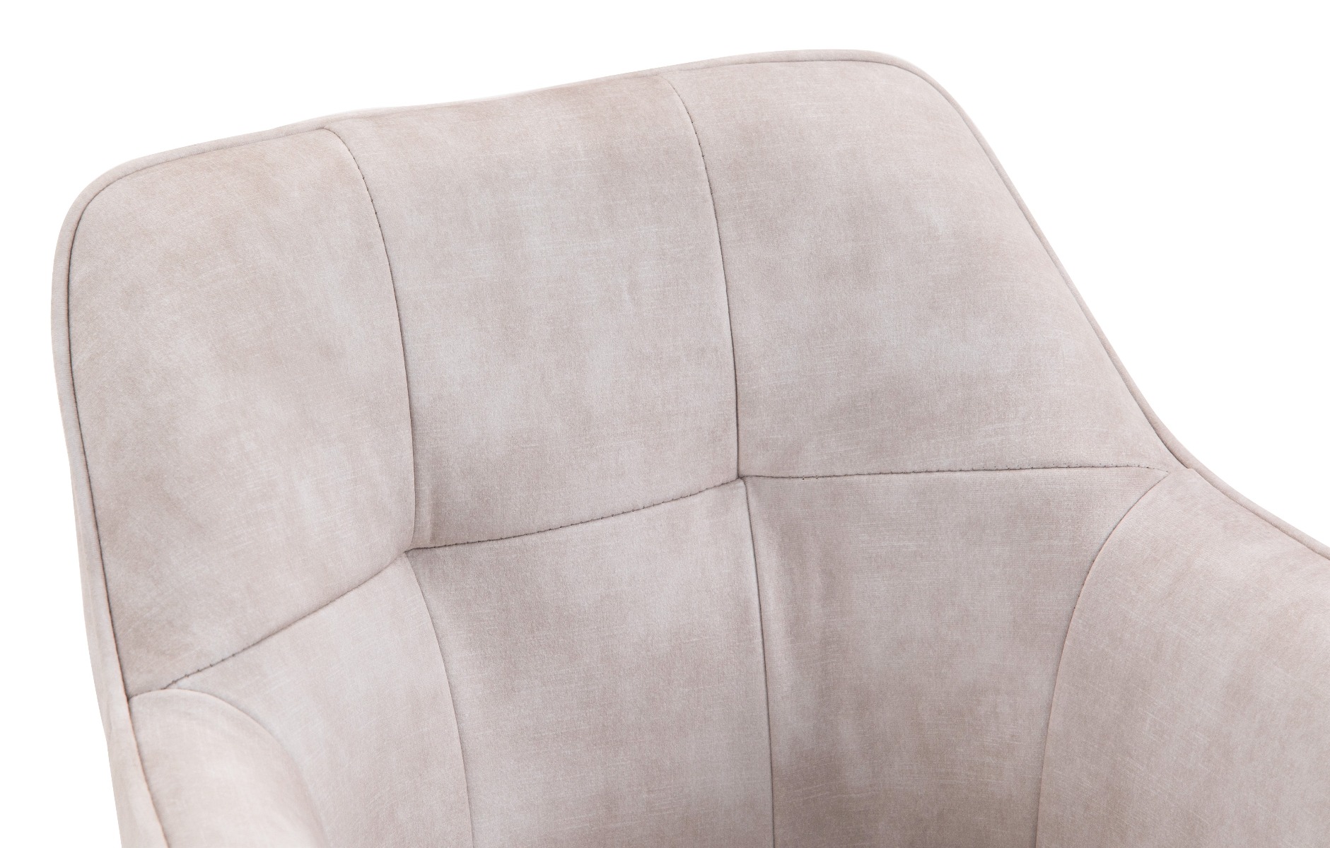 Beige Striped Velvet Fabric Upholstered Office Chair Home Office Chair