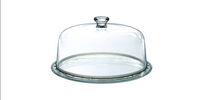 Borgonovo Palladio Glass Cake Plate With Dome Cover