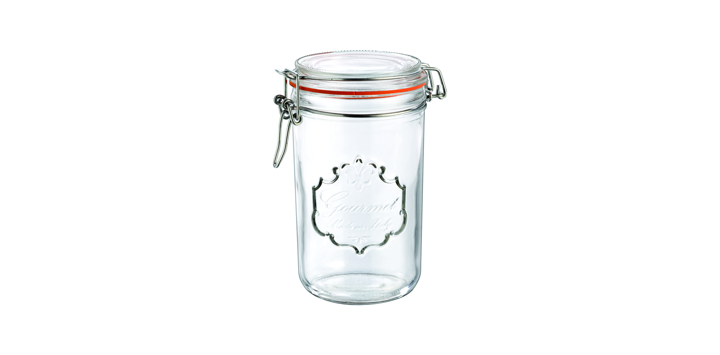 Borgonovo Terrine Gourmet Hermetic Jar 750ml w/Wht Gasket