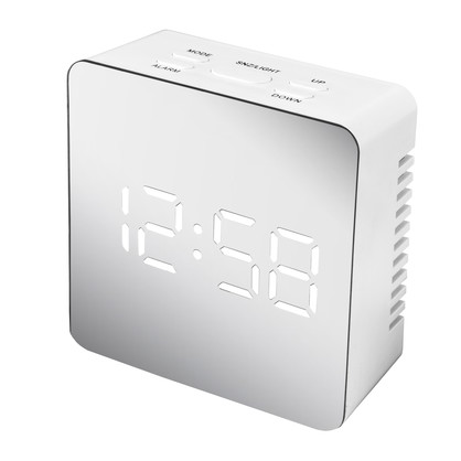 Acctim 'Lexington' Cube LED clock with USB in White