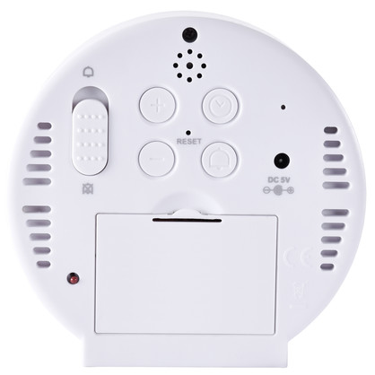 Acctim 'IL Giro' 1.4" Round LED clock with USB in White