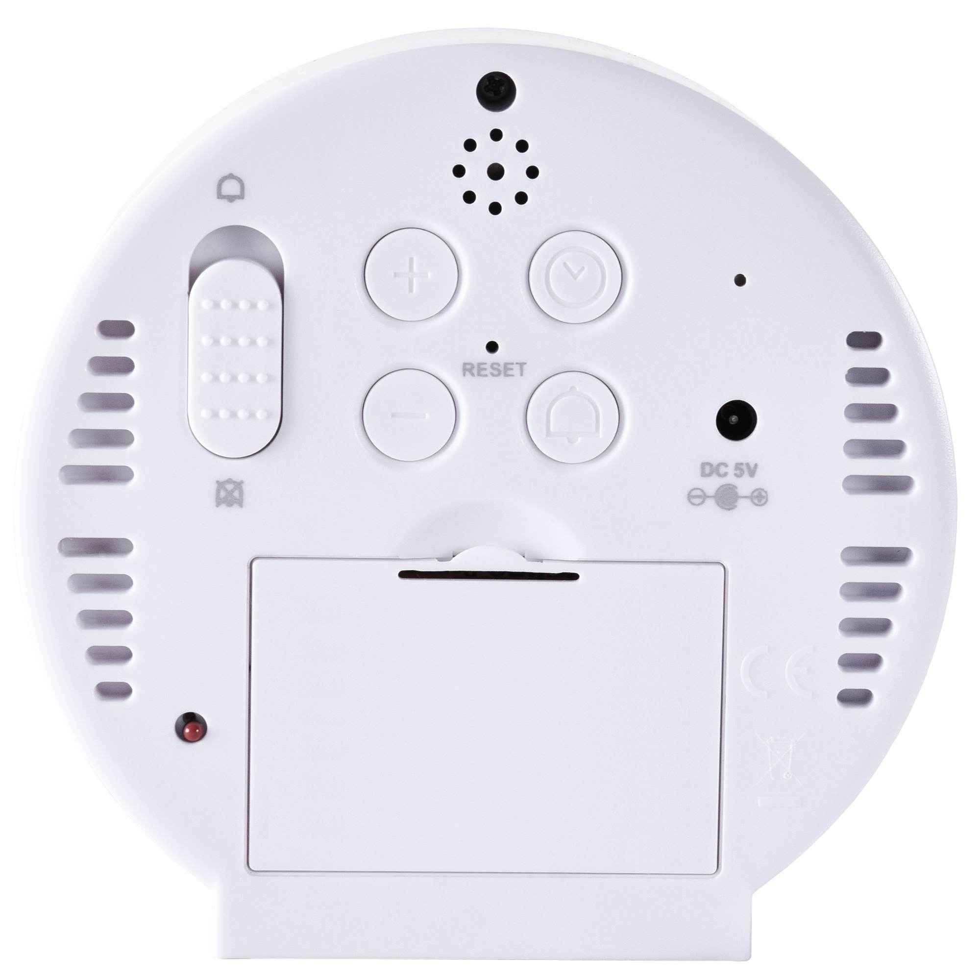 Acctim 'IL Giro' 1.4" Round LED clock with USB in White