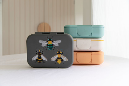 Bento Lunchbox Charcoal Native Bees