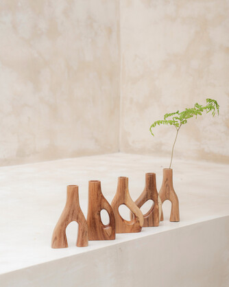 Tomo Wooden Vase