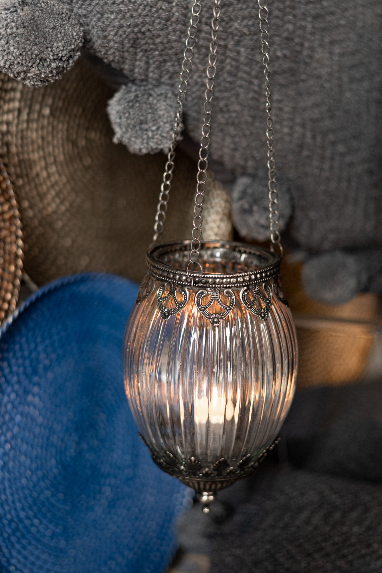 Wholesale Hanging Lantern - Clear/Silver - DARLIN (Aust) Pty Ltd