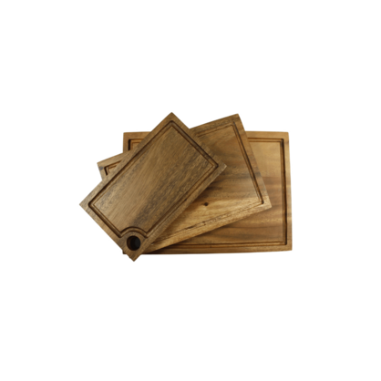 Acacia Rectangle Boards w Hole+Track