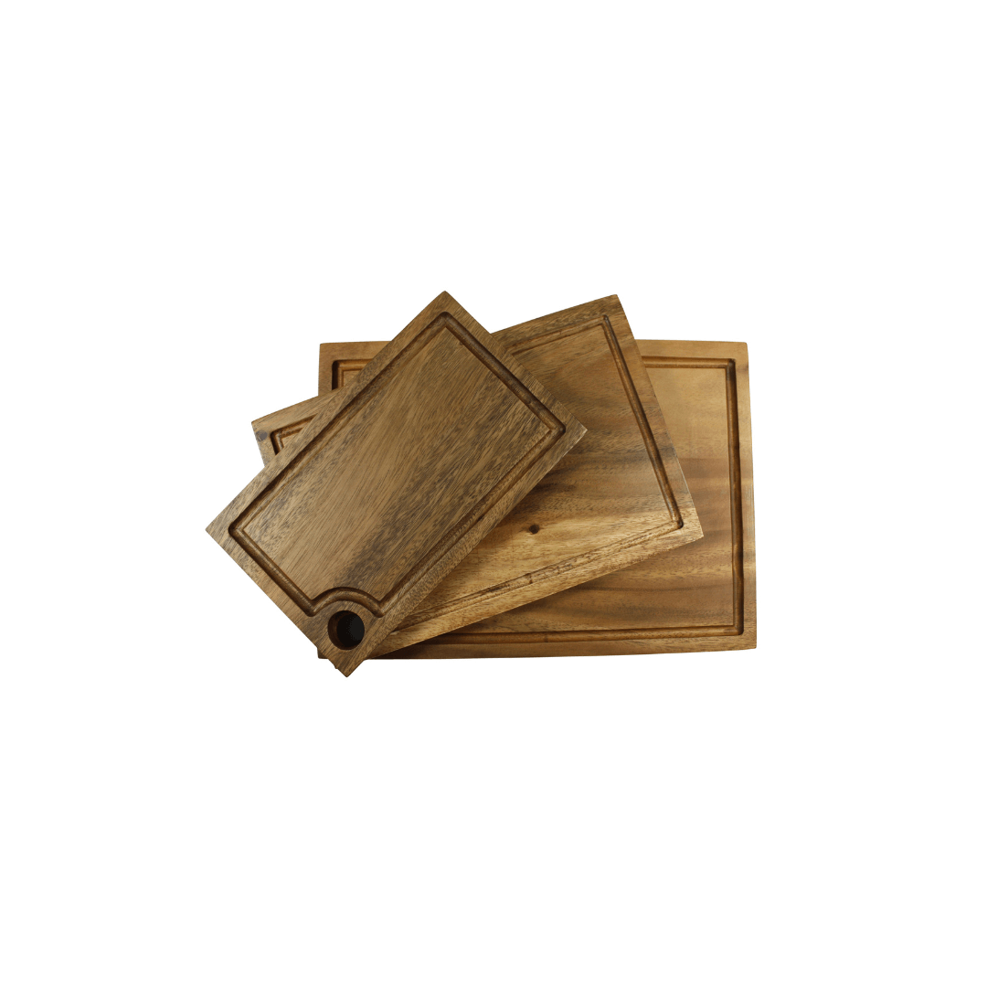 Acacia Rectangle Boards w Hole+Track
