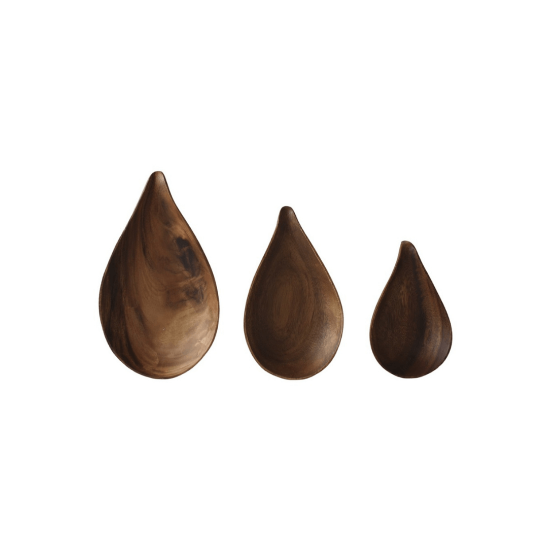 Acacia Tear Drop Bowls/Plates