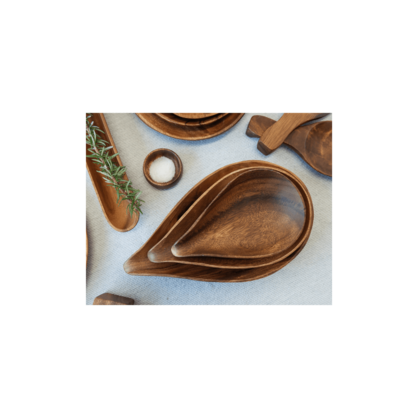 Acacia Tear Drop Bowls/Plates