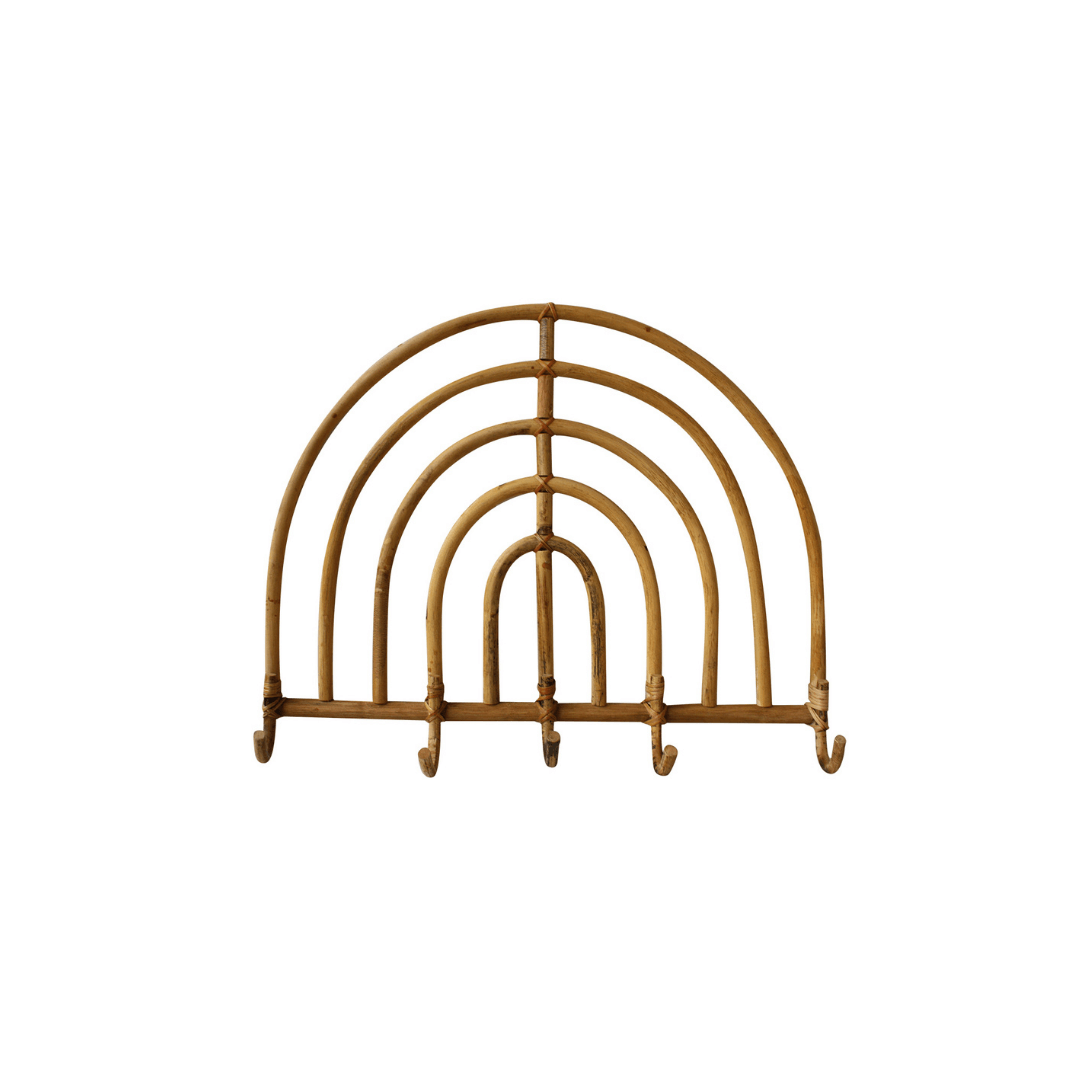 Arched Rattan Wall Hooks
