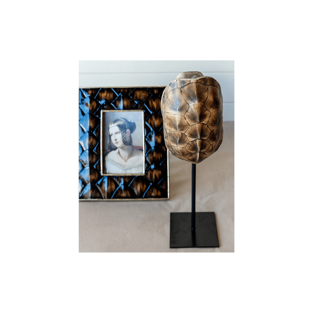 Toni Faux Turtle Shell Resin Table Decor