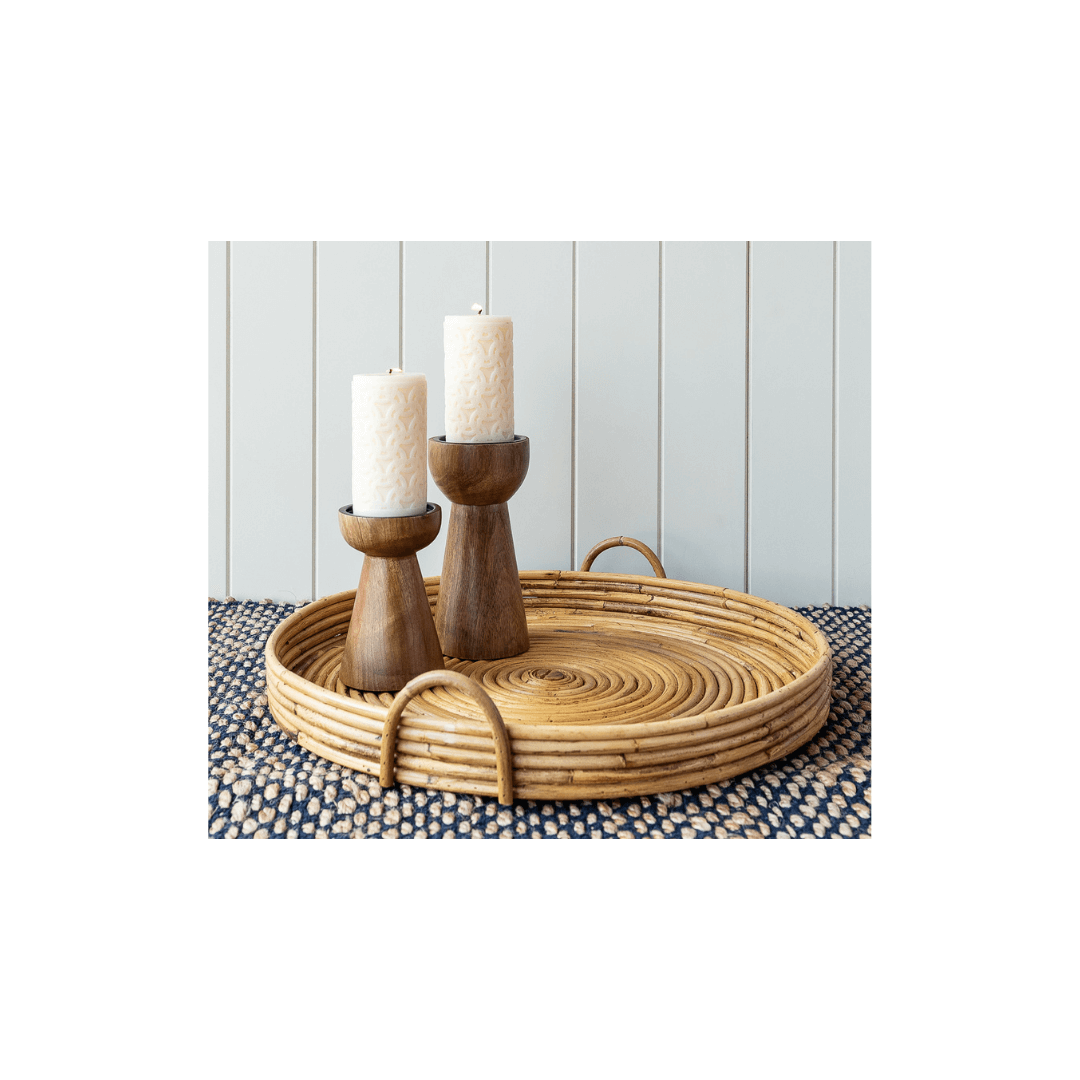 Grant Wooden Candle Holders