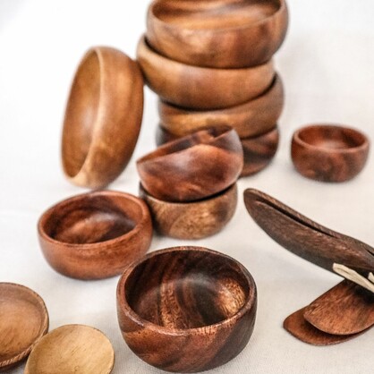 Acacia Round Bowls (L, XXS SOLD OUT/DUE TBA)