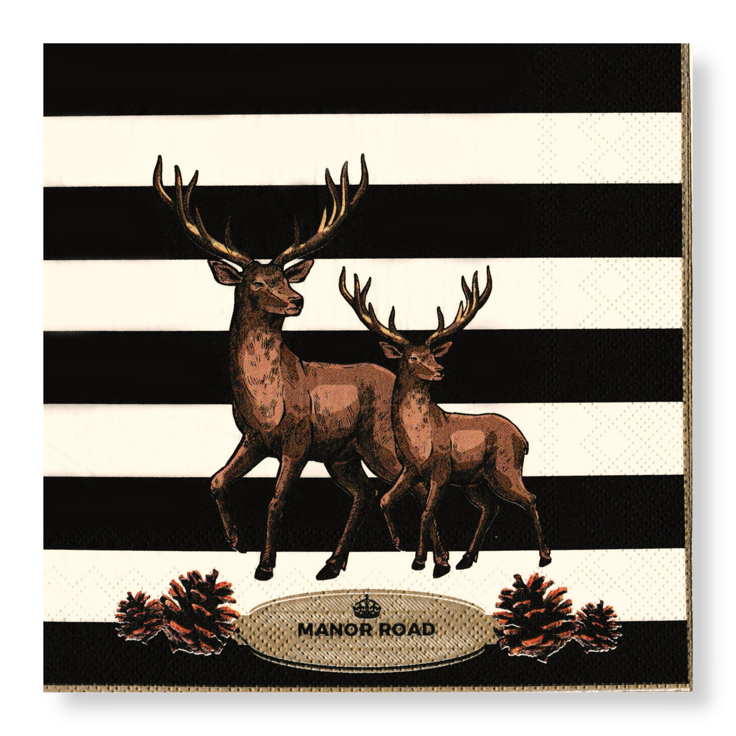 Wholesale Striped Deer Napkins Cocktail Manor Road Fieldfolio