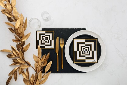 Stripe Deco Napkins - Luncheon