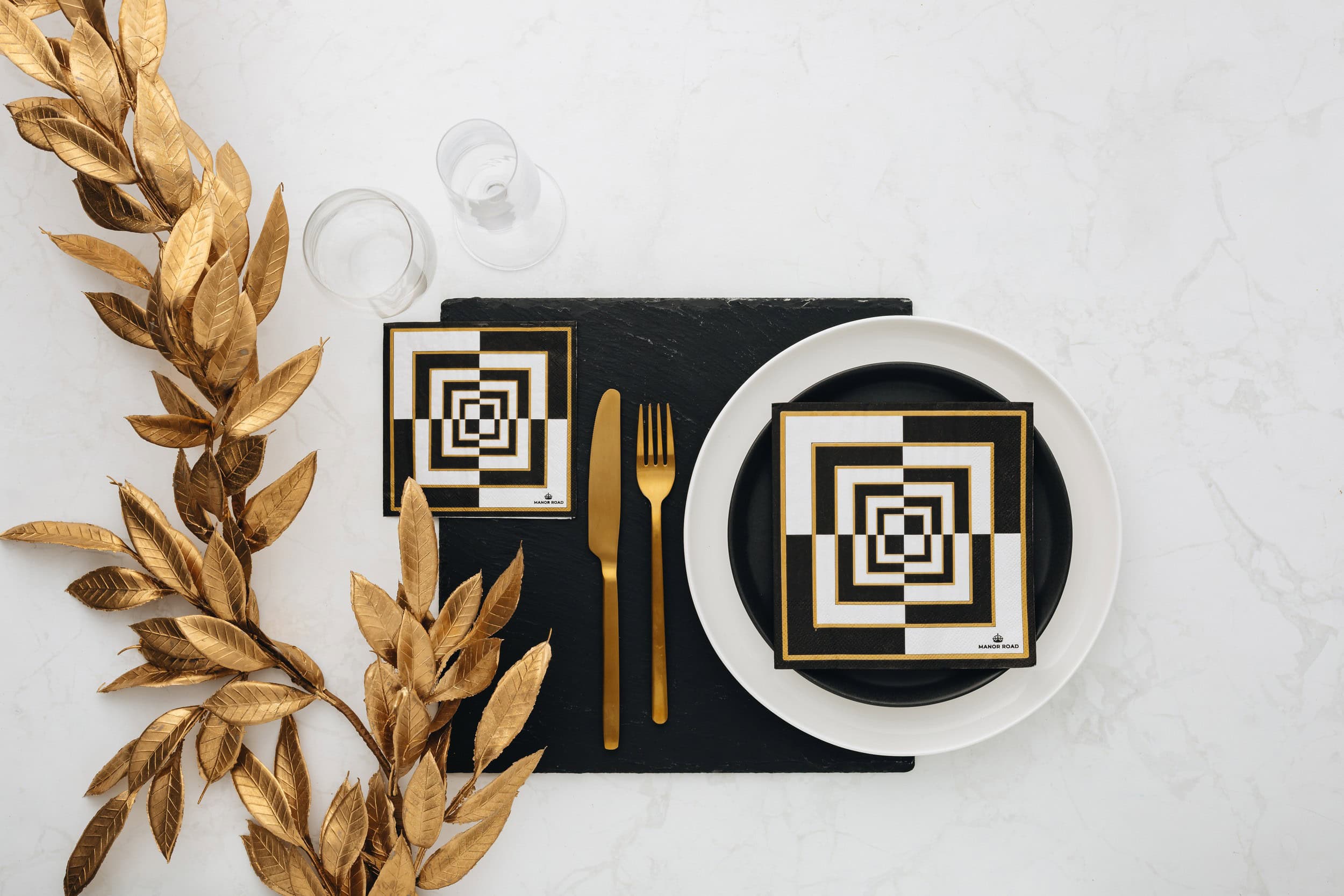 Stripe Deco Napkins - Luncheon