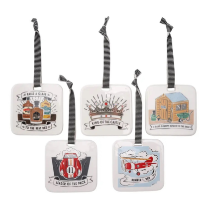 Dapper Chap ceramic signs with display