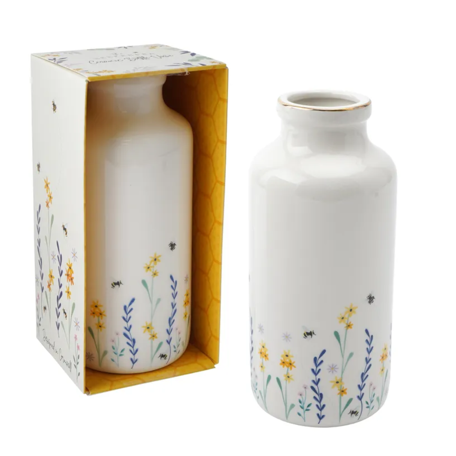 Beekeeper ceramic vase