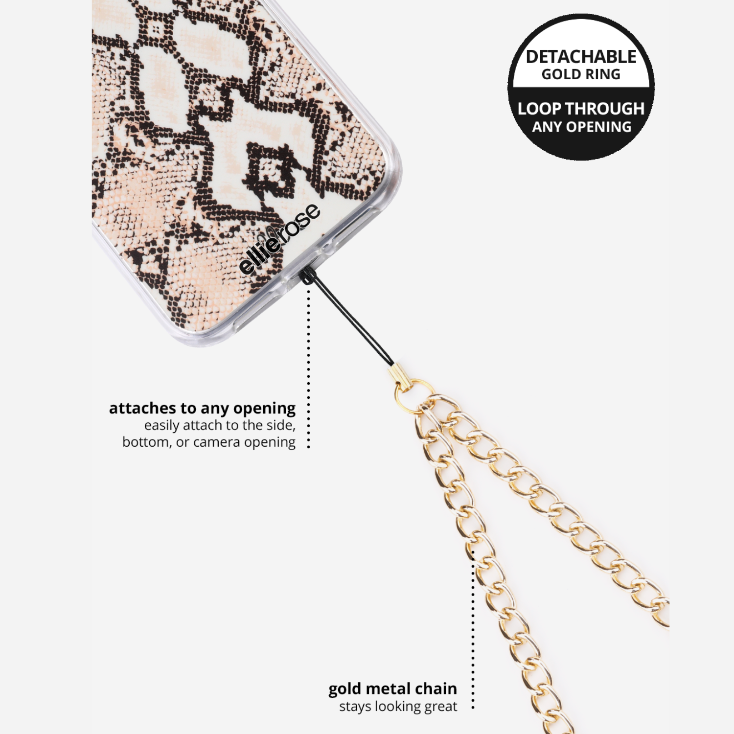 Phone Charm Wristlet - gold