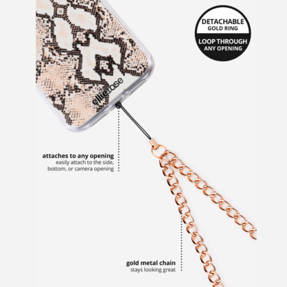 Phone Charm Wristlet - rose gold