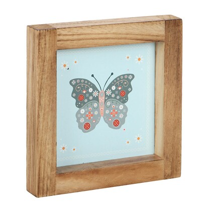 4 assorted Floral Bug Wooden Frames