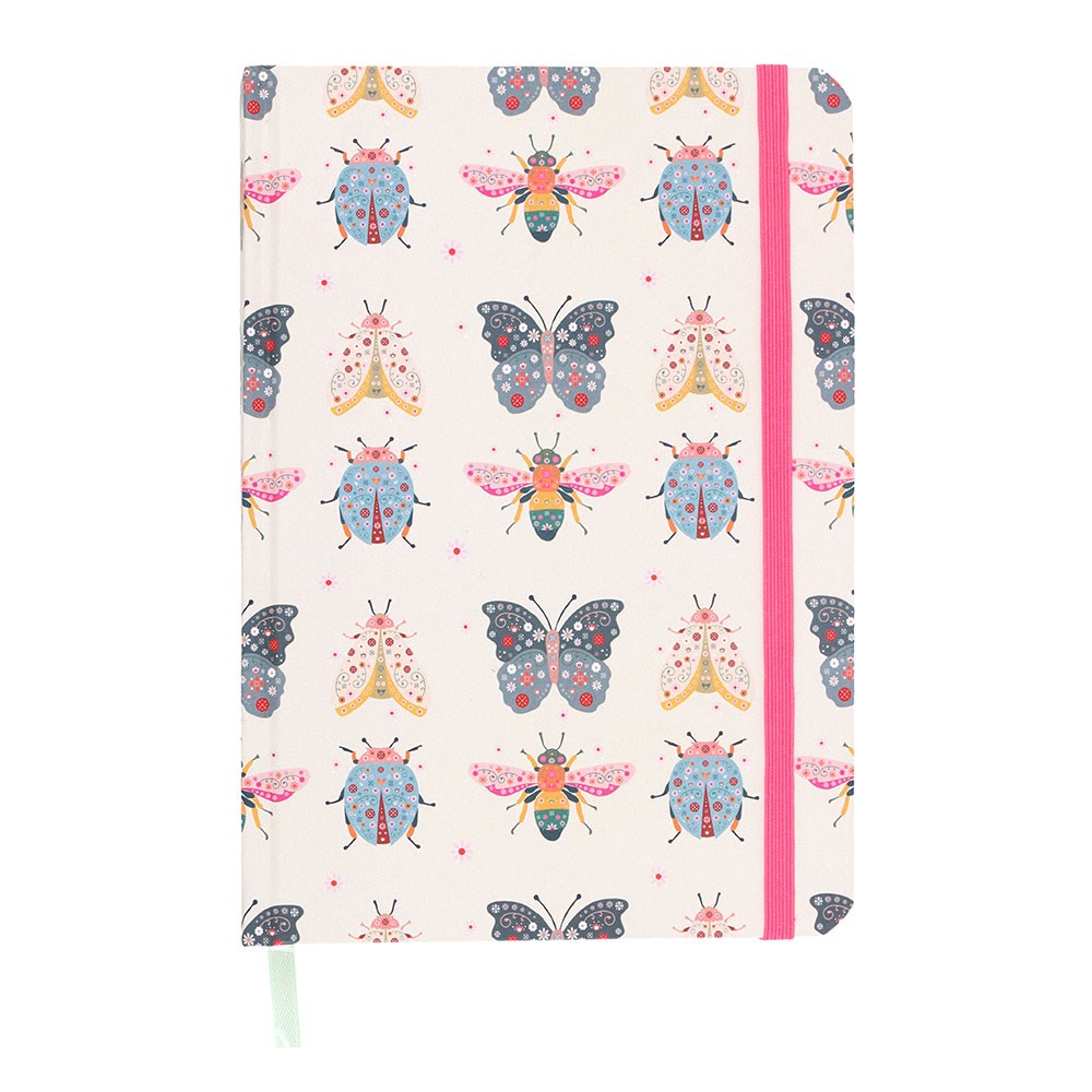 Floral Bug print A5 notebook