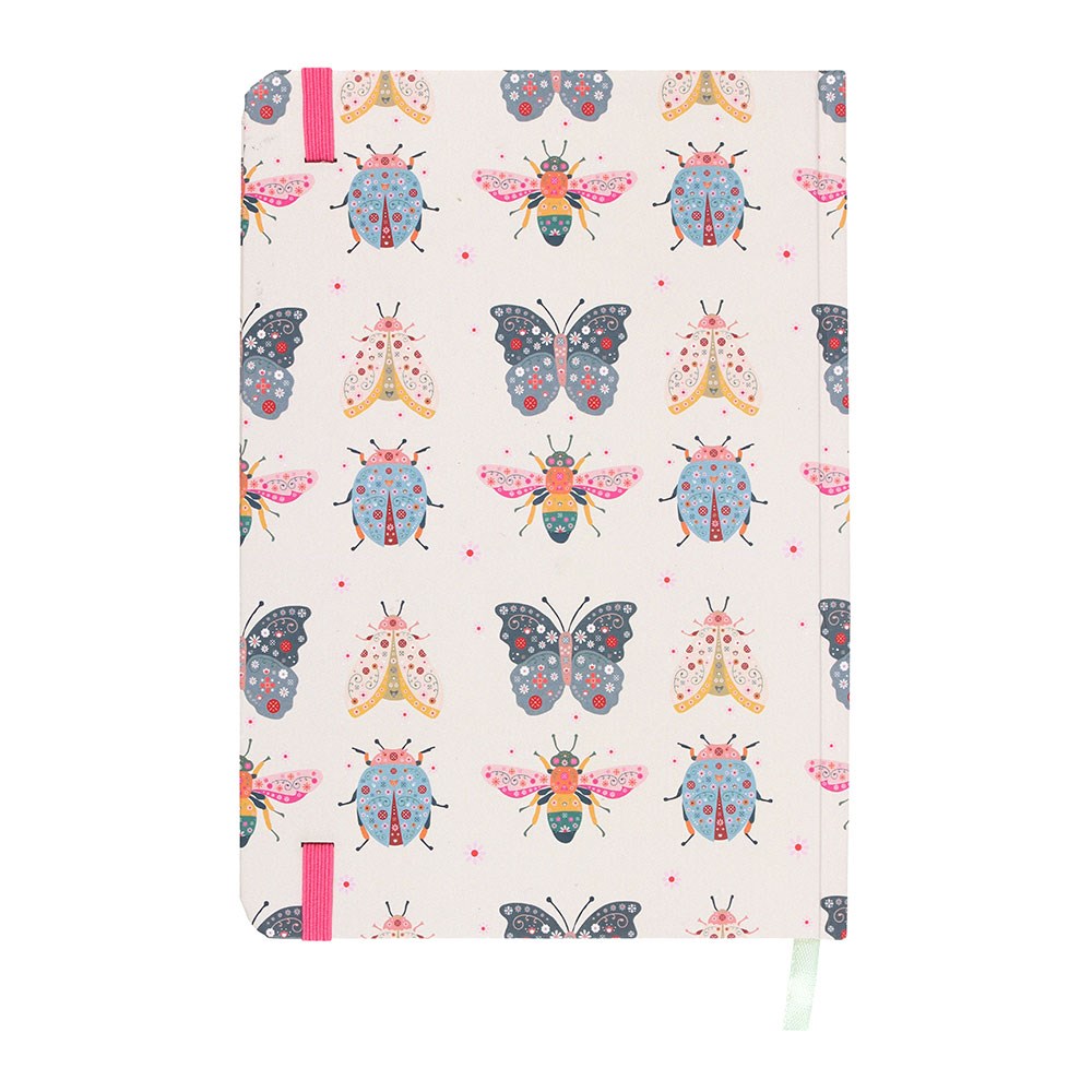 Floral Bug print A5 notebook