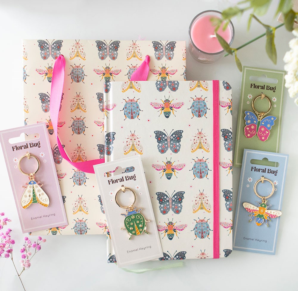 Floral Bug keyrings (24)