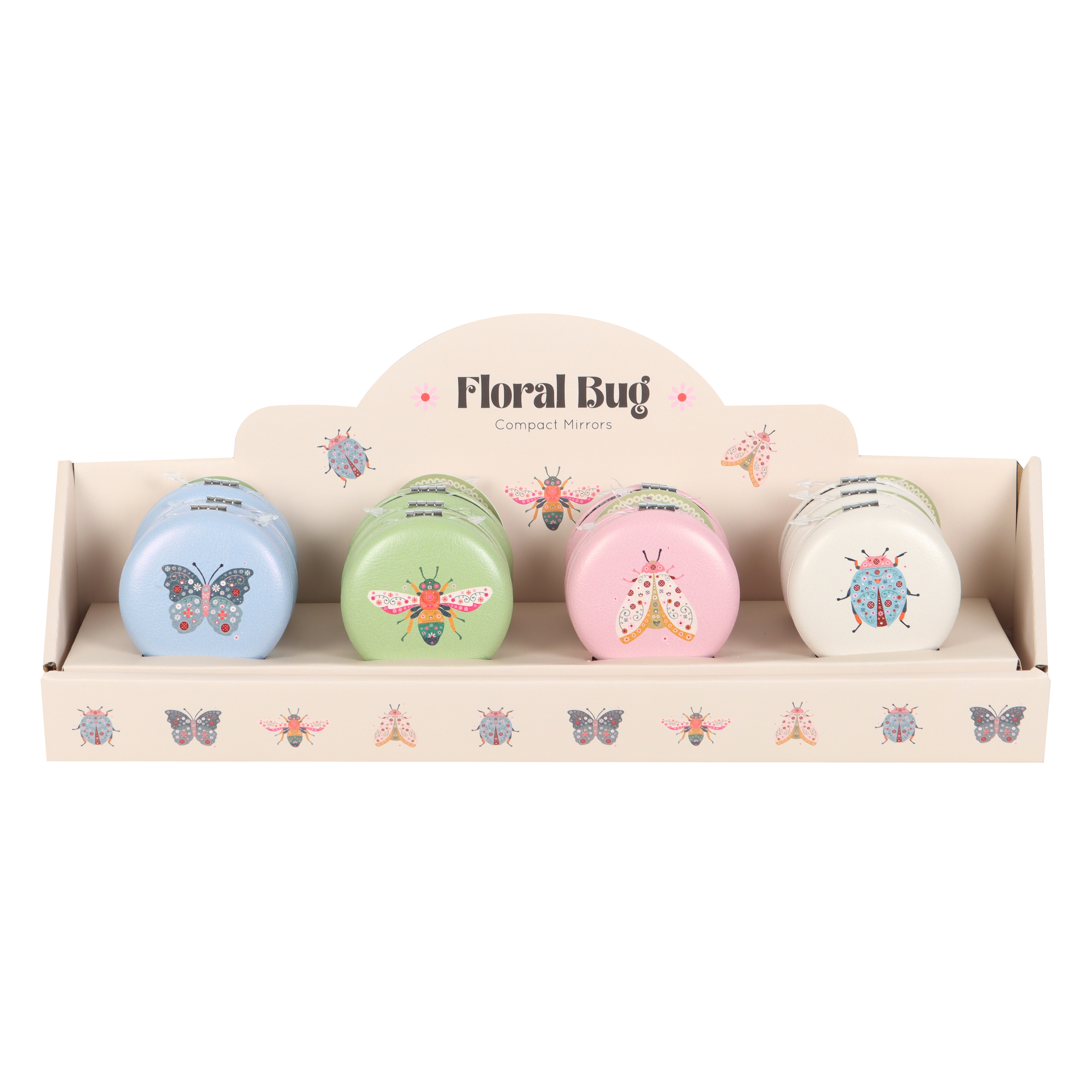 Floral Bug compact mirrors (12)