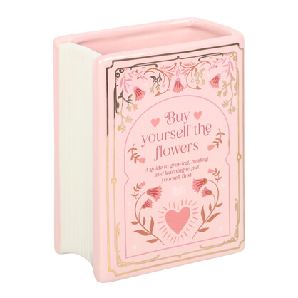 Pink Book Shaped Ceramic Vase
