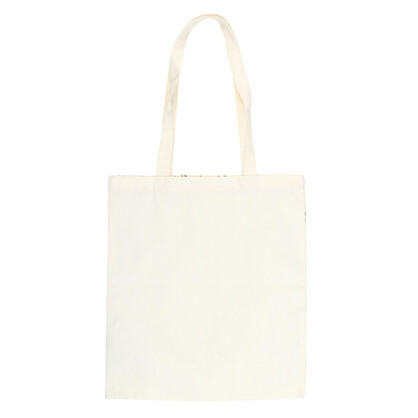 White Cat Print Polycotton Tote Bag